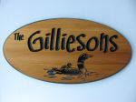 Oval Wood Cottage sign loon